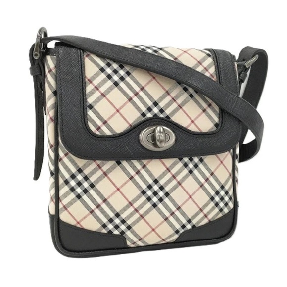 Burberry Handbags - Burberry Black and Cream Plaid Shoulder Bag